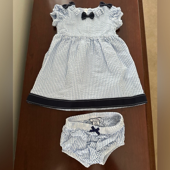 Hartstrings seersucker dress GUC 6-9m - Picture 1 of 2